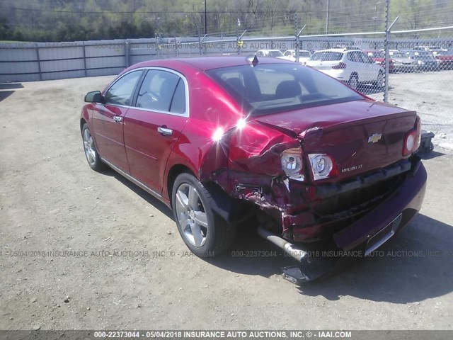 1G1ZC5E0XCF333384 - 2012 CHEVROLET MALIBU 1LT 红色 照片 3