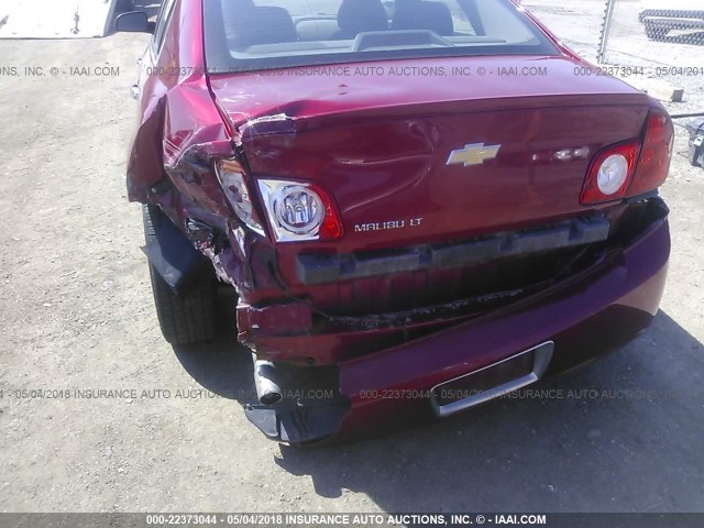 1G1ZC5E0XCF333384 - 2012 CHEVROLET MALIBU 1LT 红色 照片 6