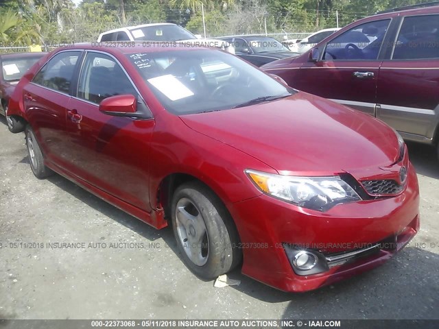 4T1BF1FK7DU670984 - 2013 TOYOTA CAMRY L/SE/LE/XLE RED photo 1