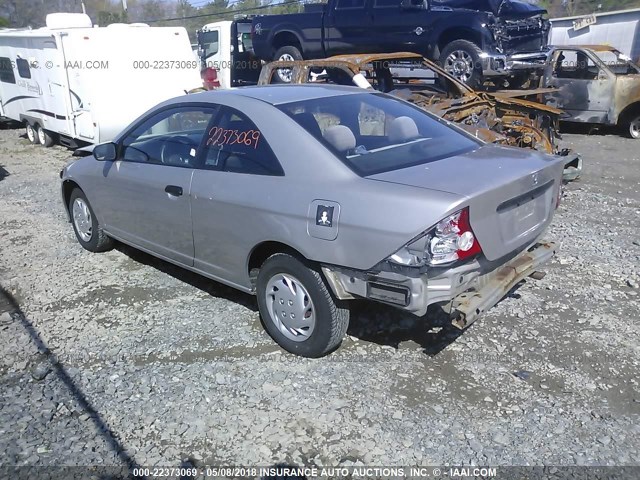 1HGEM22165L013919 - 2005 HONDA CIVIC DX VP Gümüş foto 3