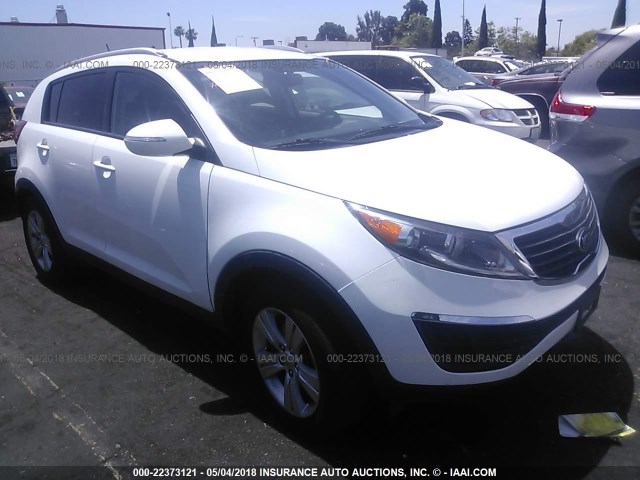 KNDPB3A2XD7501193 - 2013 KIA SPORTAGE LX WHITE photo 1