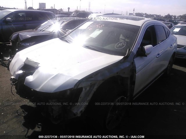 5J6TF1H56EL001543 - 2014 HONDA CROSSTOUR EXL WHITE photo 2