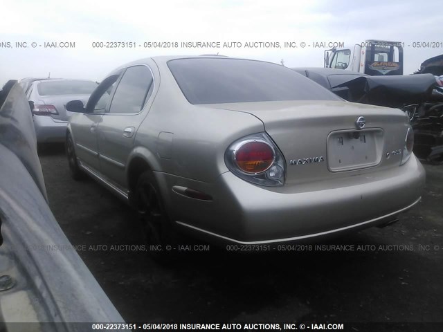 JN1DA31A93T401446 - 2003 NISSAN MAXIMA GLE/SE TAN photo 3