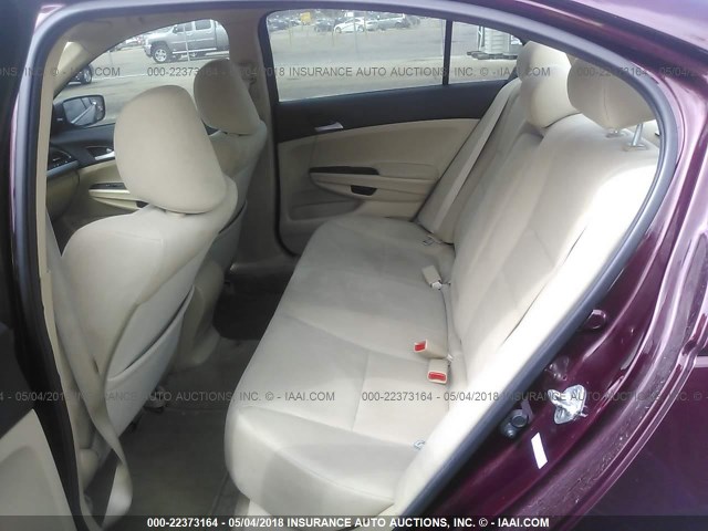 1HGCP2F38CA038663 - 2012 HONDA ACCORD LX MAROON photo 8