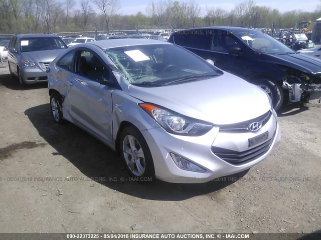 KMHDH6AE4DU013898 - 2013 HYUNDAI ELANTRA COUPE GS/SE SILVER photo 1