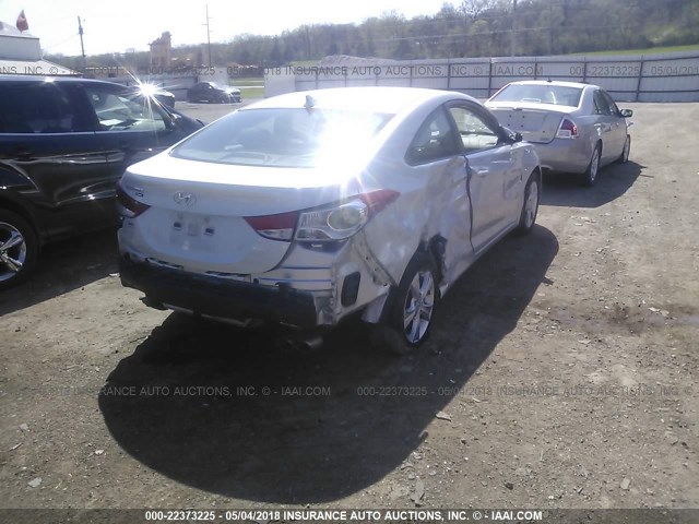 KMHDH6AE4DU013898 - 2013 HYUNDAI ELANTRA COUPE GS/SE SILVER photo 4