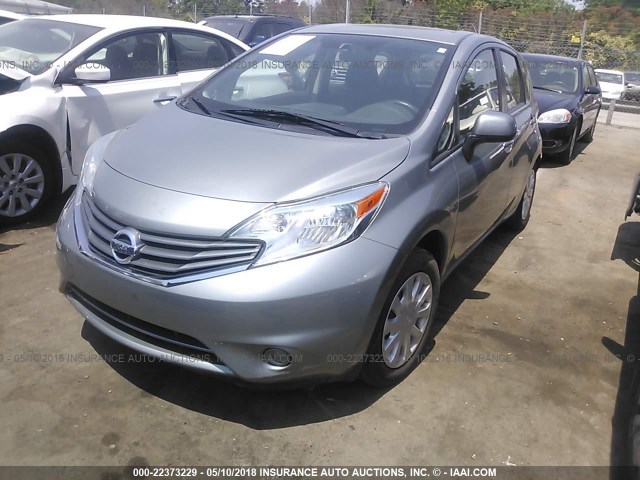 3N1CE2CP4EL420036 - 2014 NISSAN VERSA NOTE S/S PLUS/SV/SL GRAY photo 2