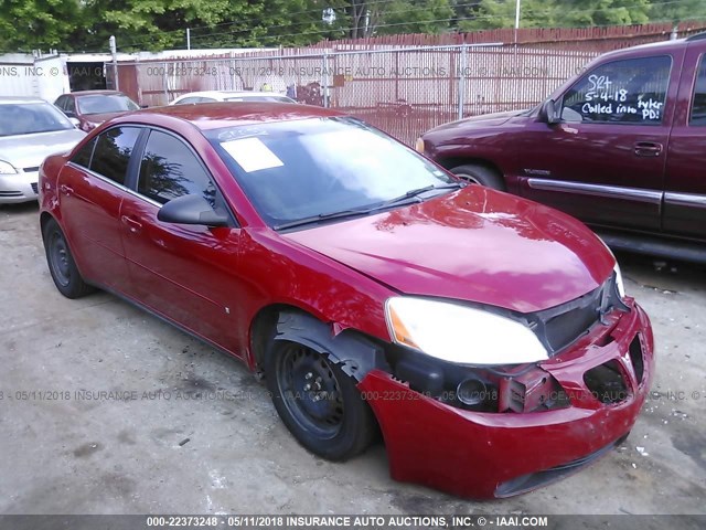 1G2ZF58B174157665 - 2007 PONTIAC G6 VALUE LEADER/BASE RED photo 1