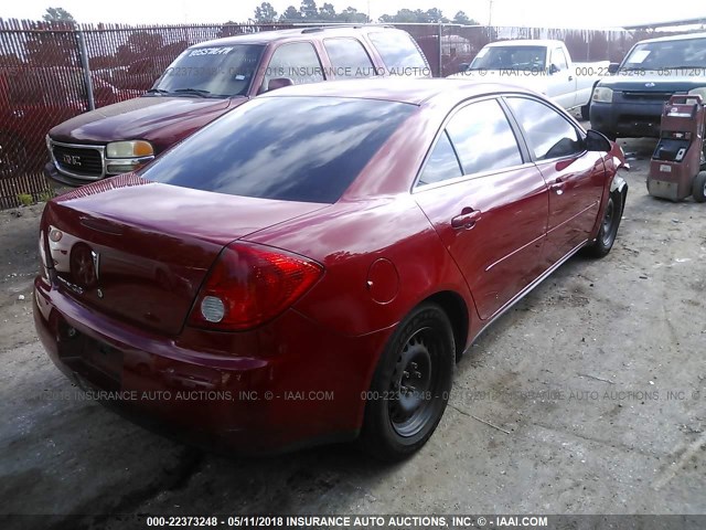 1G2ZF58B174157665 - 2007 PONTIAC G6 VALUE LEADER/BASE RED photo 4