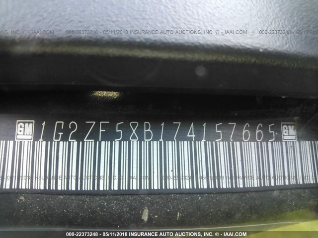 1G2ZF58B174157665 - 2007 PONTIAC G6 VALUE LEADER/BASE RED photo 9