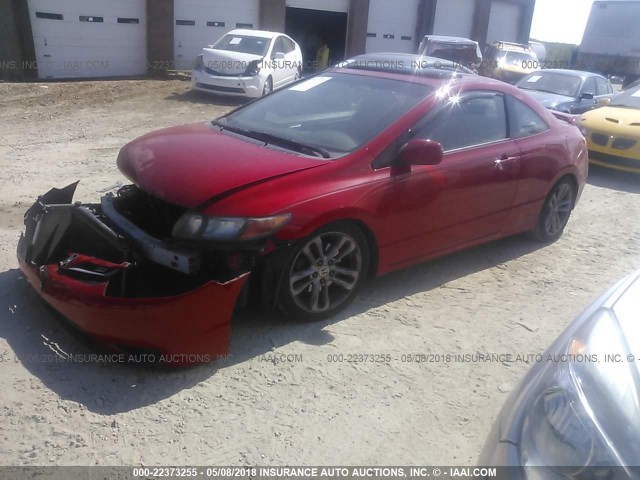 2HGFG21588H707853 - 2008 HONDA CIVIC SI RED photo 2