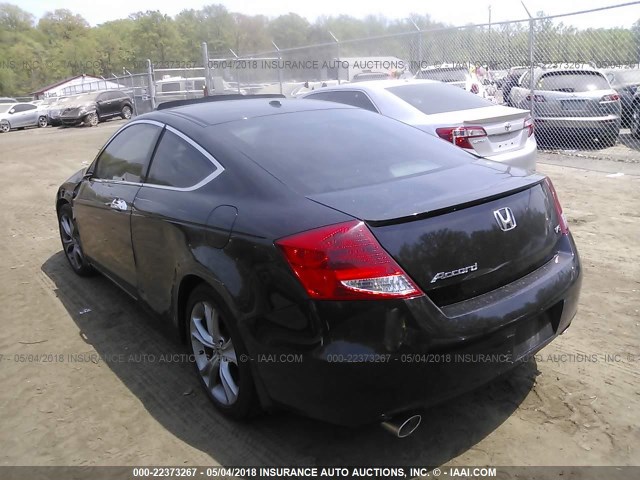 1HGCS2B83BA008887 - 2011 HONDA ACCORD EXL BLACK photo 3