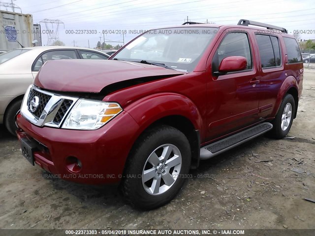 5N1AR18BX9C608900 - 2009 NISSAN PATHFINDER S/LE/SE RED photo 2