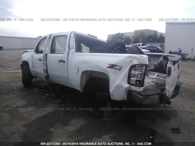 3GCRKSE35AG222790 - 2010 CHEVROLET SILVERADO K1500 LT WHITE photo 3