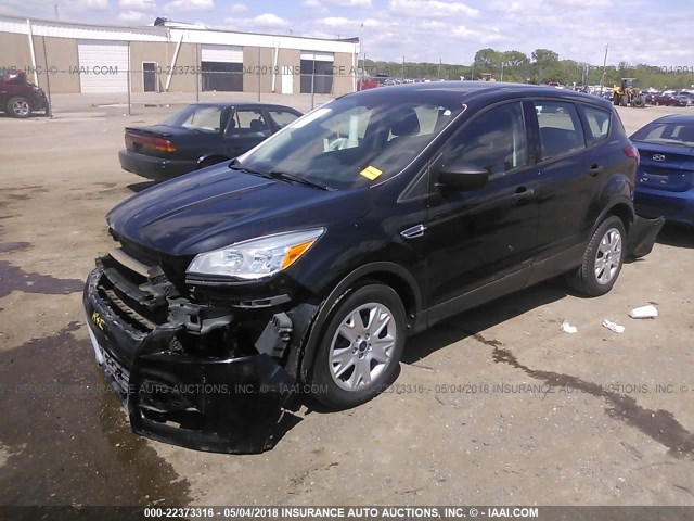 1FMCU0F77EUA04595 - 2014 FORD ESCAPE S BLACK photo 2