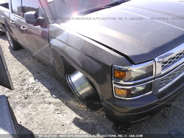 1GCVKREC0EZ413076 - 2014 CHEVROLET SILVERADO K1500 LT BROWN photo 6