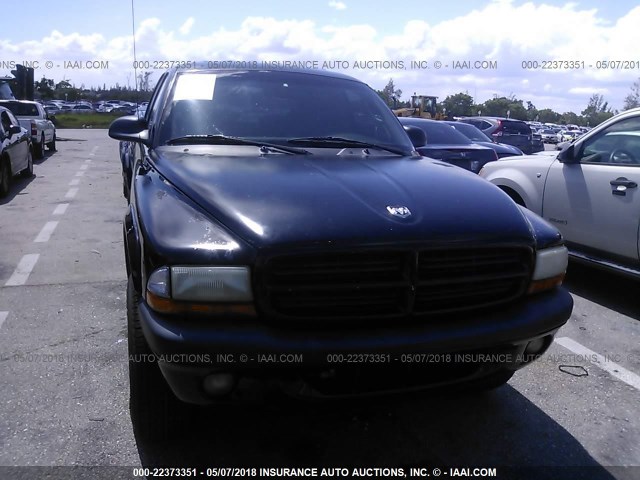 1B7GG2AN31S194061 - 2001 DODGE DAKOTA QUAD BLACK photo 6