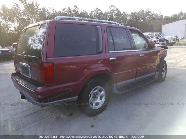 5LMEU27A31LJ05225 - 2001 LINCOLN NAVIGATOR RED photo 4