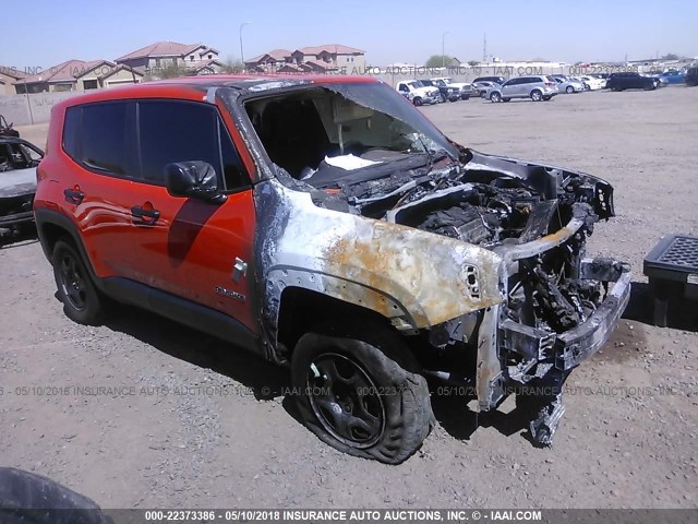 ZACCJBAB2HPF94750 - 2017 JEEP RENEGADE SPORT Նարնջագույն լուսանկար 1