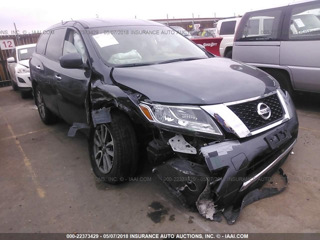 5N1AR2MM6EC651959 - 2014 NISSAN PATHFINDER S/SV/SL/PLATINUM GRAY photo 1