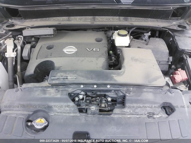 5N1AR2MM6EC651959 - 2014 NISSAN PATHFINDER S/SV/SL/PLATINUM GRAY photo 10