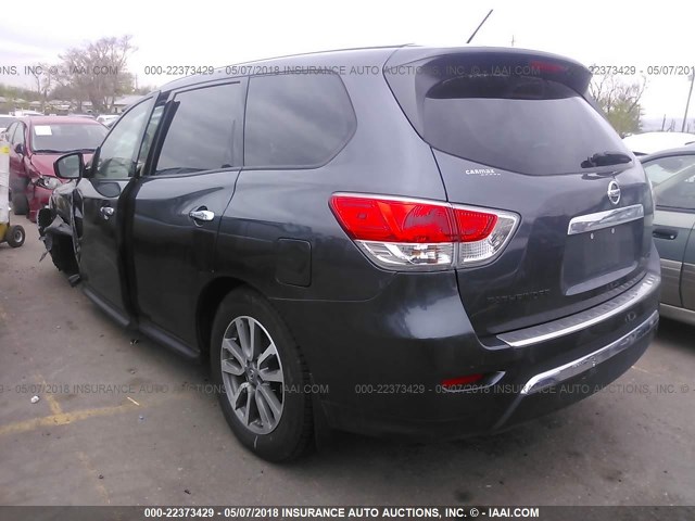 5N1AR2MM6EC651959 - 2014 NISSAN PATHFINDER S/SV/SL/PLATINUM GRAY photo 3