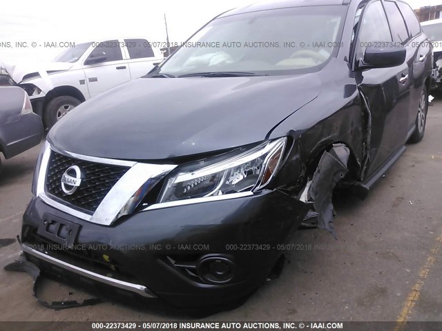 5N1AR2MM6EC651959 - 2014 NISSAN PATHFINDER S/SV/SL/PLATINUM GRAY photo 6