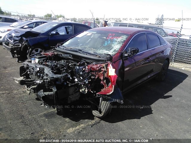 5NPE24AF3GH349953 - 2016 HYUNDAI SONATA SE RED photo 2