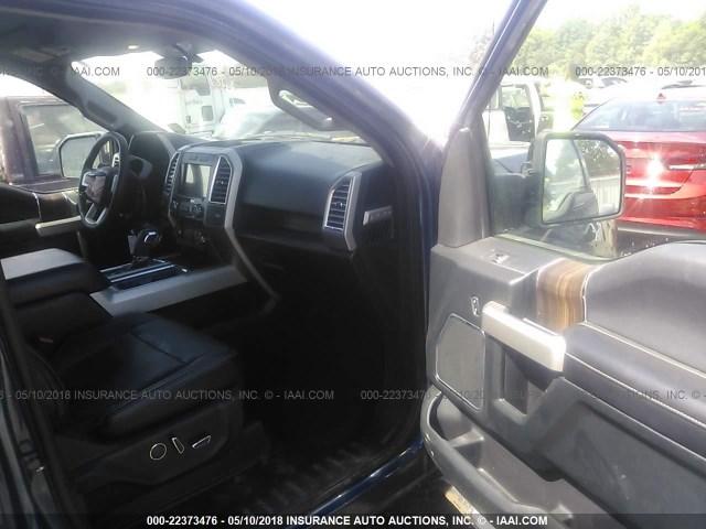 1FTEW1EF5GKE69767 - 2016 FORD F150 SUPERCREW BLUE photo 5