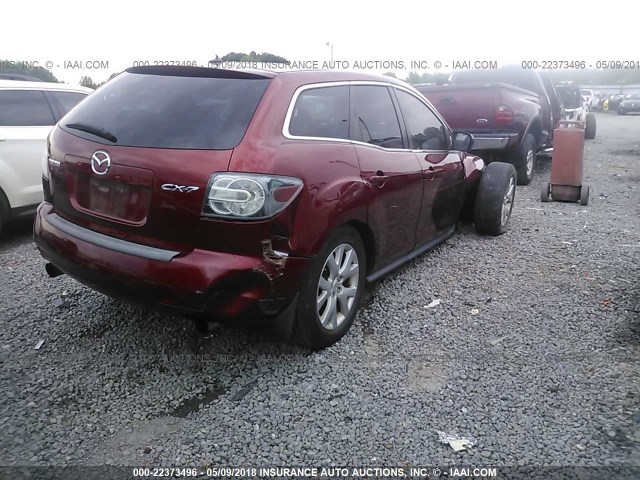 JM3ER293370100664 - 2007 MAZDA CX-7 MAROON photo 4