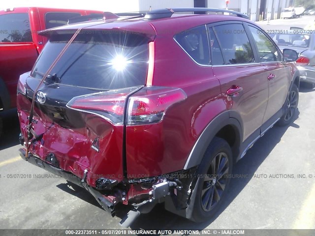 2T3RFREV9JW748094 - 2018 TOYOTA RAV4 ADVENTURE/XLE 红色 照片 4