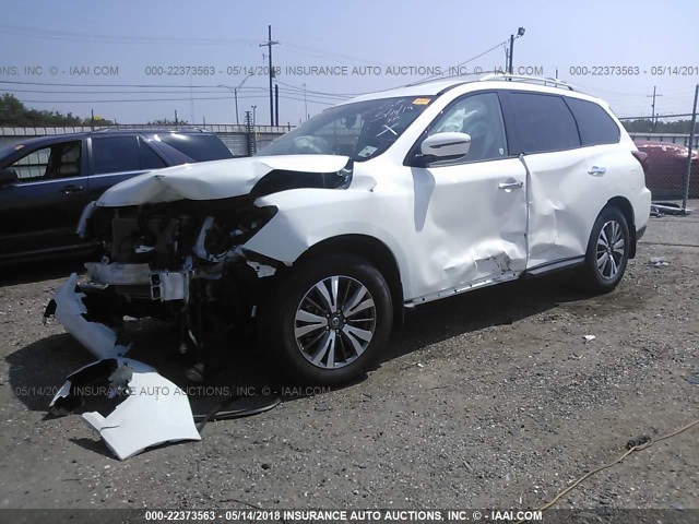 5N1DR2MN6HC912856 - 2017 NISSAN PATHFINDER S/SV/SL/PLATINUM WHITE photo 2