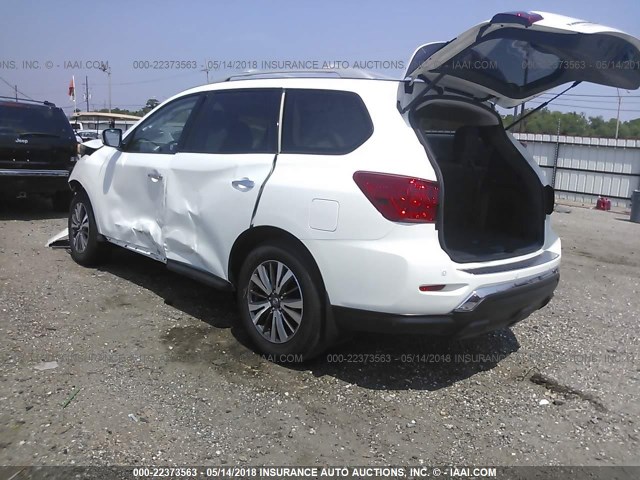 5N1DR2MN6HC912856 - 2017 NISSAN PATHFINDER S/SV/SL/PLATINUM WHITE photo 3