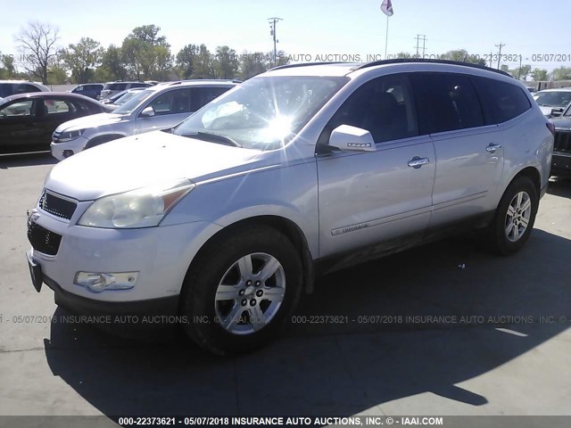 1GNER23D89S101303 - 2009 CHEVROLET TRAVERSE LT SILVER photo 2