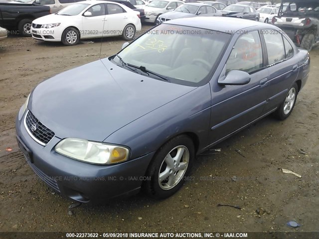 3N1CB51D5YL328649 - 2000 NISSAN SENTRA XE/GXE BLUE photo 2