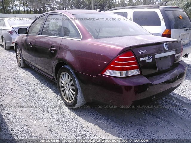 1MEHM42137G603559 - 2007 MERCURY MONTEGO PREMIER MAROON photo 3