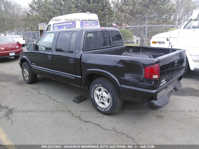 1GCDT13X74K120945 - 2004 CHEVROLET S TRUCK S10 BLACK photo 3