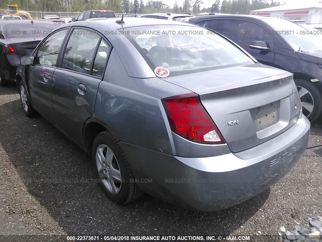 1G8AJ55F47Z194950 - 2007 SATURN ION LEVEL 2 GRAY photo 3