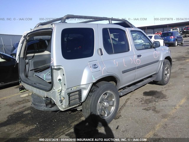 5N1ED28YX4C610424 - 2004 NISSAN XTERRA XE/SE SILVER photo 4