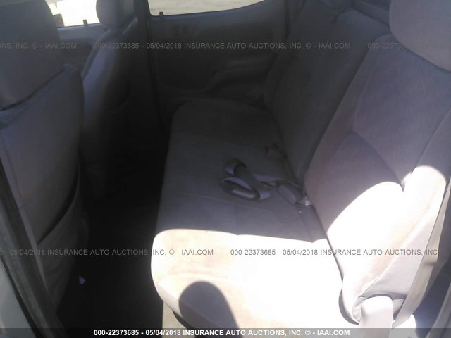 5TEHN72N61Z776253 - 2001 TOYOTA TACOMA DOUBLE CAB ვერცხლისფერი ფოტო 8