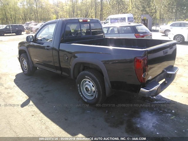 1GCDT148858153880 - 2005 CHEVROLET COLORADO BLACK photo 3