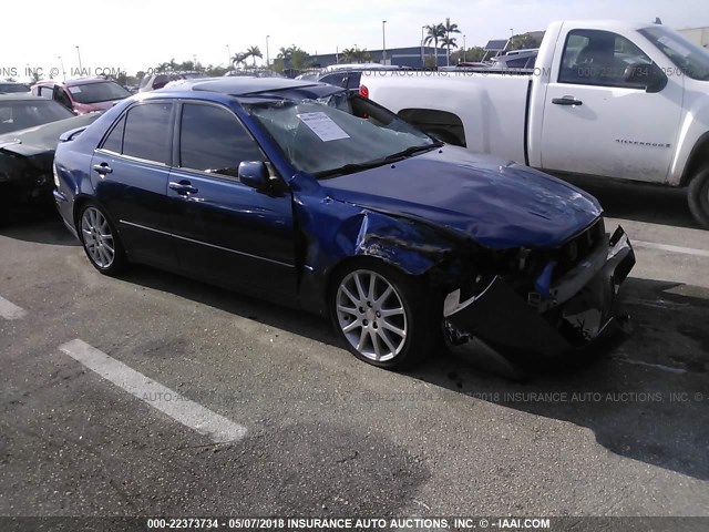 JTHBD182X10011922 - 2001 LEXUS IS 300 BLUE photo 1