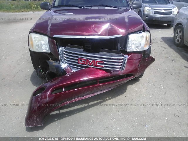 1GKDS13S772160250 - 2007 GMC ENVOY BURGUNDY photo 6