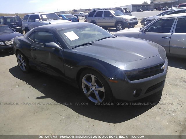 2G1FB1E38D9195377 - 2013 CHEVROLET CAMARO LT GRAY photo 1