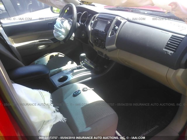 3TMJU4GN9FM192414 - 2015 TOYOTA TACOMA DOUBLE CAB PRERUNNER RED photo 5