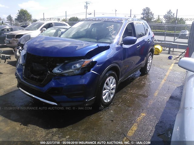 5N1AT2MT2HC890230 - 2017 NISSAN ROGUE S/SL BLUE photo 2