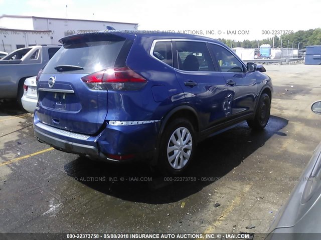 5N1AT2MT2HC890230 - 2017 NISSAN ROGUE S/SL BLUE photo 4