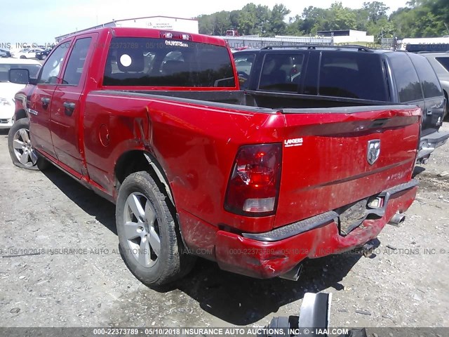 1C6RD6FTXCS216177 - 2012 DODGE RAM 1500 ST RED photo 3