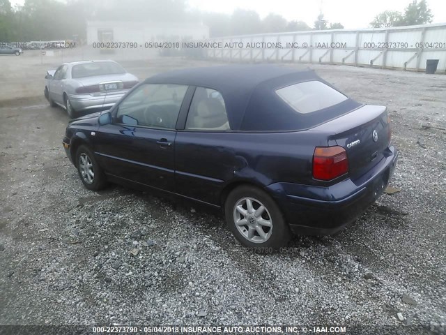 3VWDC21V21M815696 - 2001 VOLKSWAGEN CABRIO GLX ლურჯი ფოტო 3