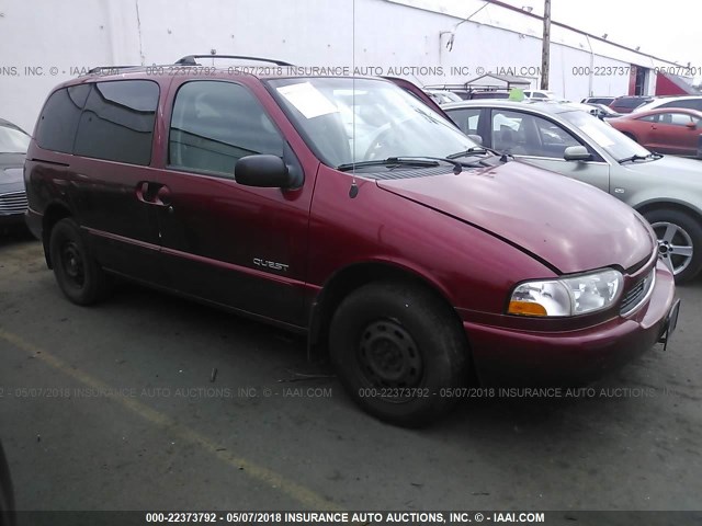 4N2XN11T4YD809324 - 2000 NISSAN QUEST SE/GLE/GXE MAROON photo 1